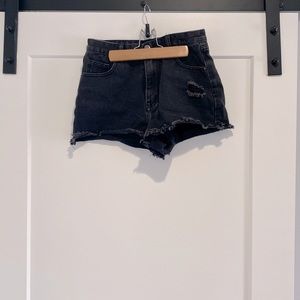 Black High Waisted Shorts